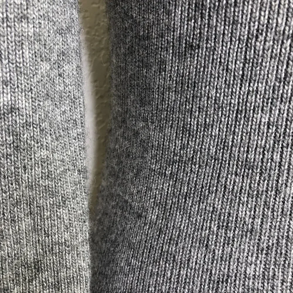 Soft Surroundings gray scoop neck ribbed knit sweater size Petite Small SP